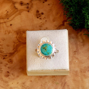 Ring - Statement - Turquoise Circle/Sterling