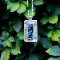 Pendant - Bao Canyon Turquoise Rectangle/Sterling