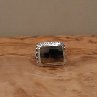 Rectangle Montana Agate Ring