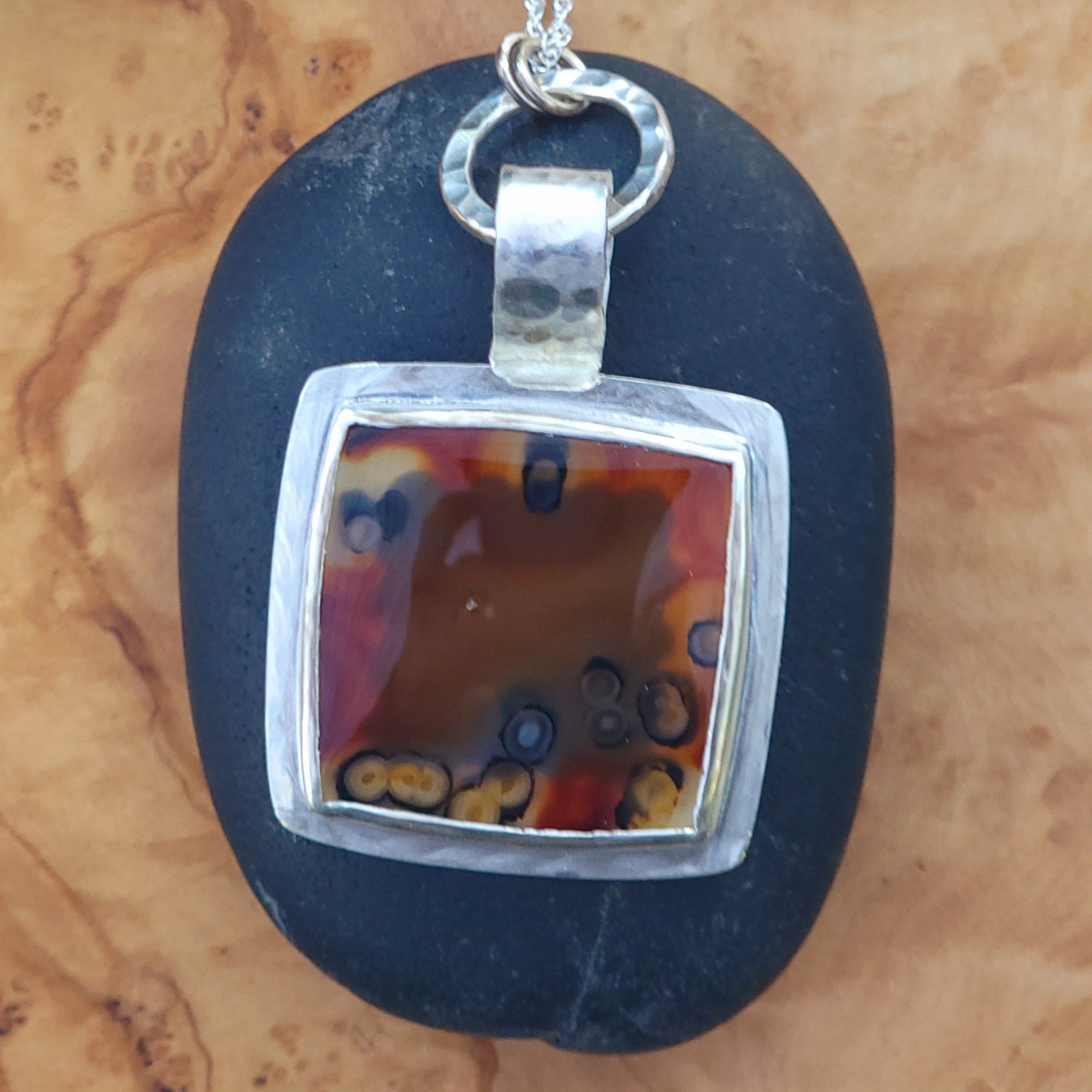 Montana Agate Pendant 1 3/4