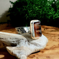 Ring - Statement - Montana Agate/Sterling 6 mm Band