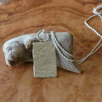 Pendant - Hammered Sterling Rectangle